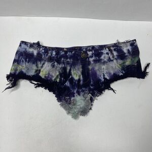 AQUADELICS By Jammin On Purple Tie Dye Micro Shorts Women’s Size XL